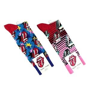 Happy Socks x Rolling Stones Men's Socks Multi Color Combed Cotton Size 8-12